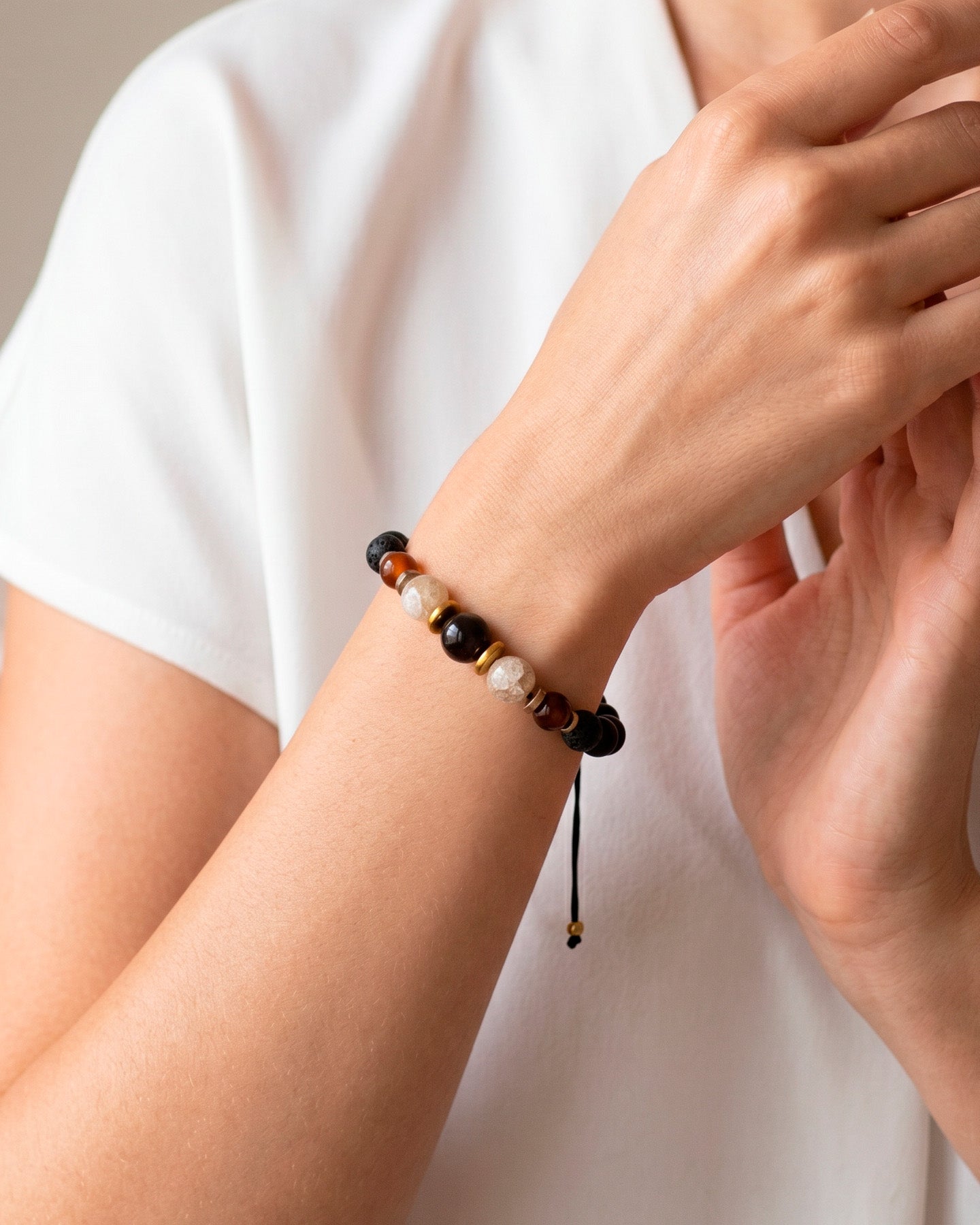 Pulsera Onix Piedra Volcánica
