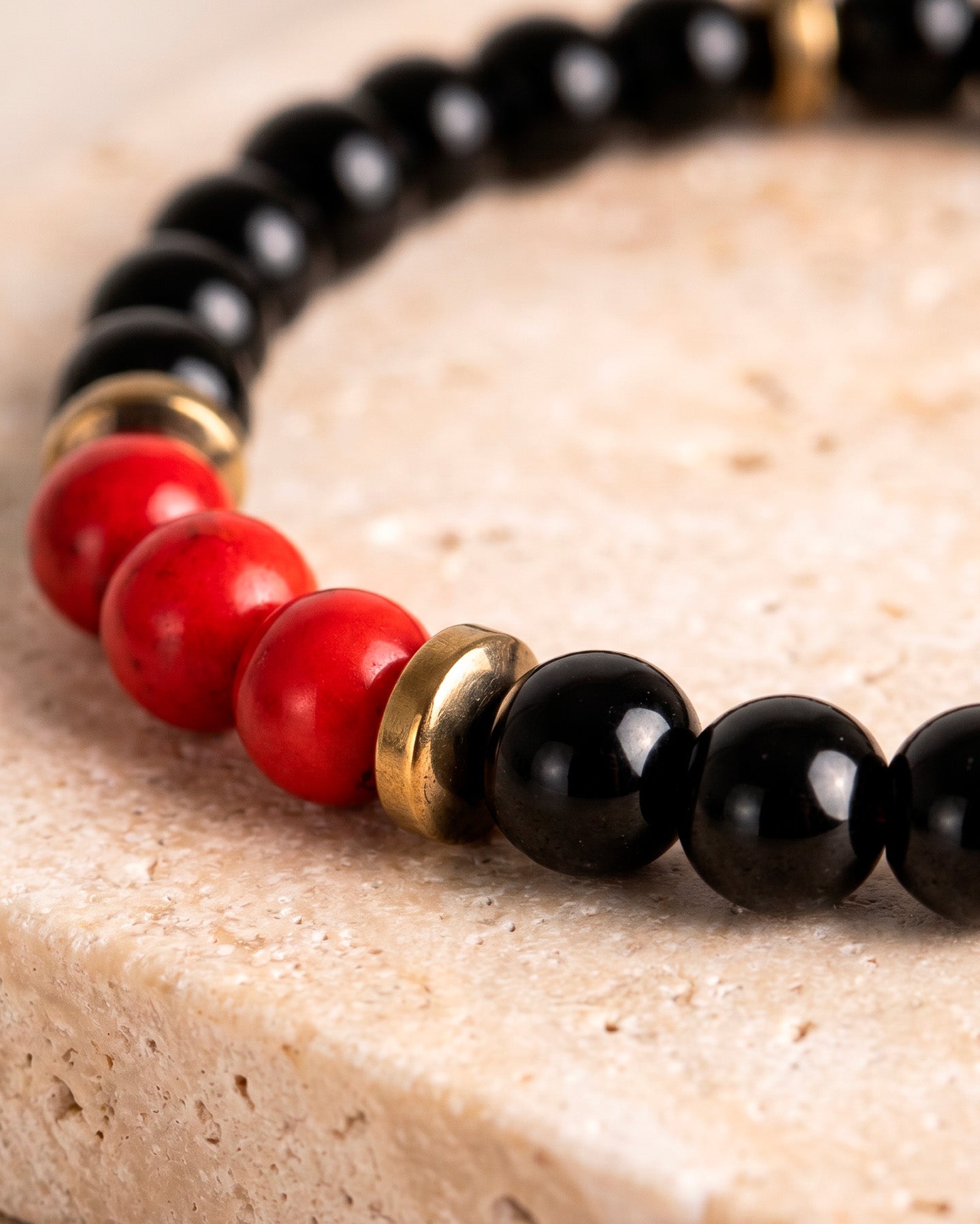 Pulsera Onix Coral Hematita