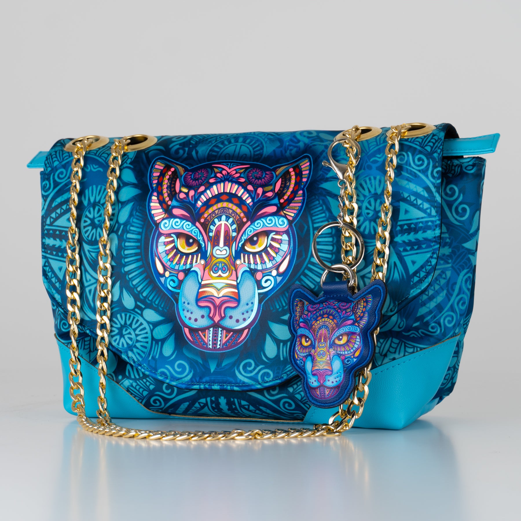 Bolsa Modelo Cross con correa - Colección ENO-JAA TURQUESA
