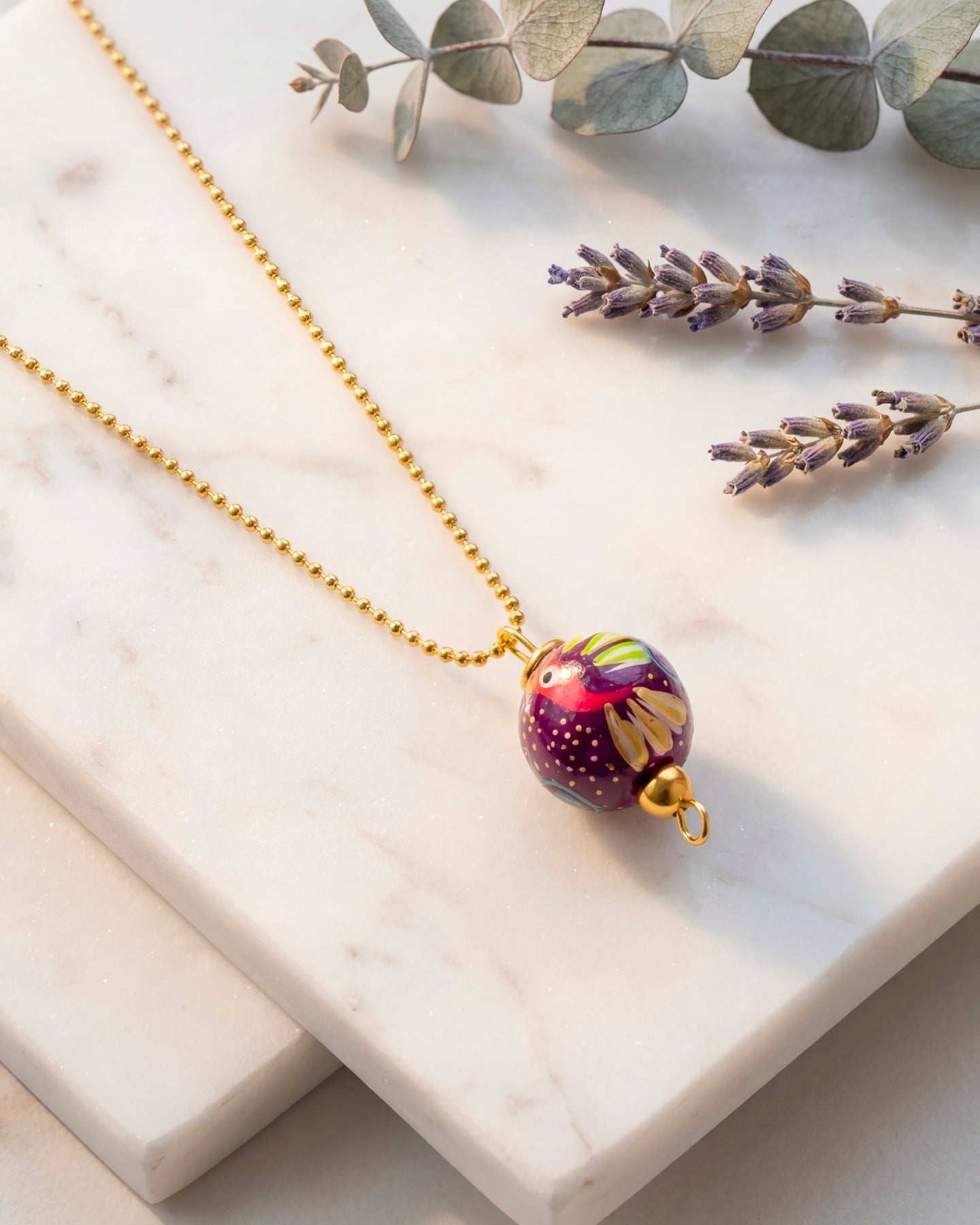 Dije Círculo Madera Y Cadena