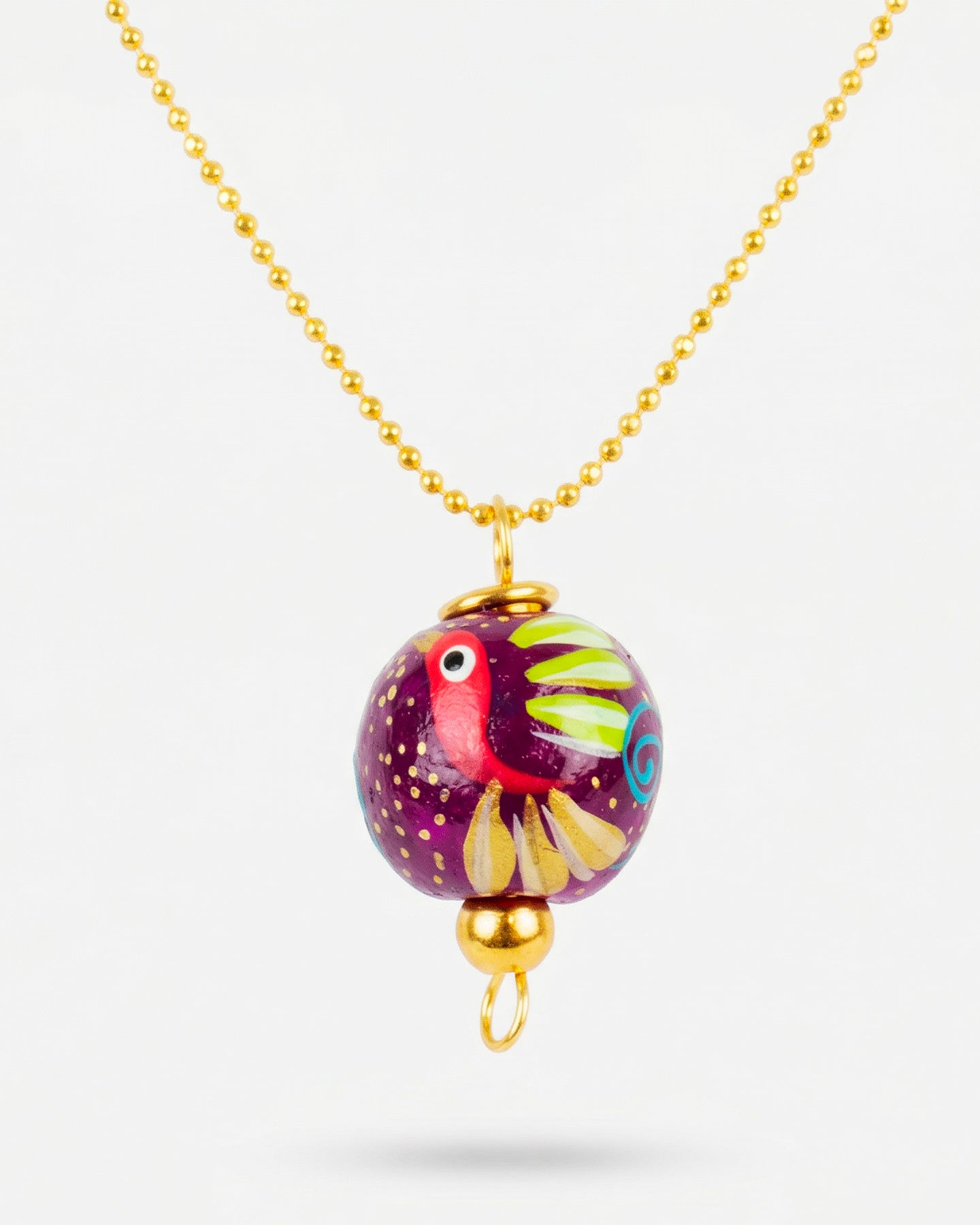 Dije Círculo Madera Y Cadena