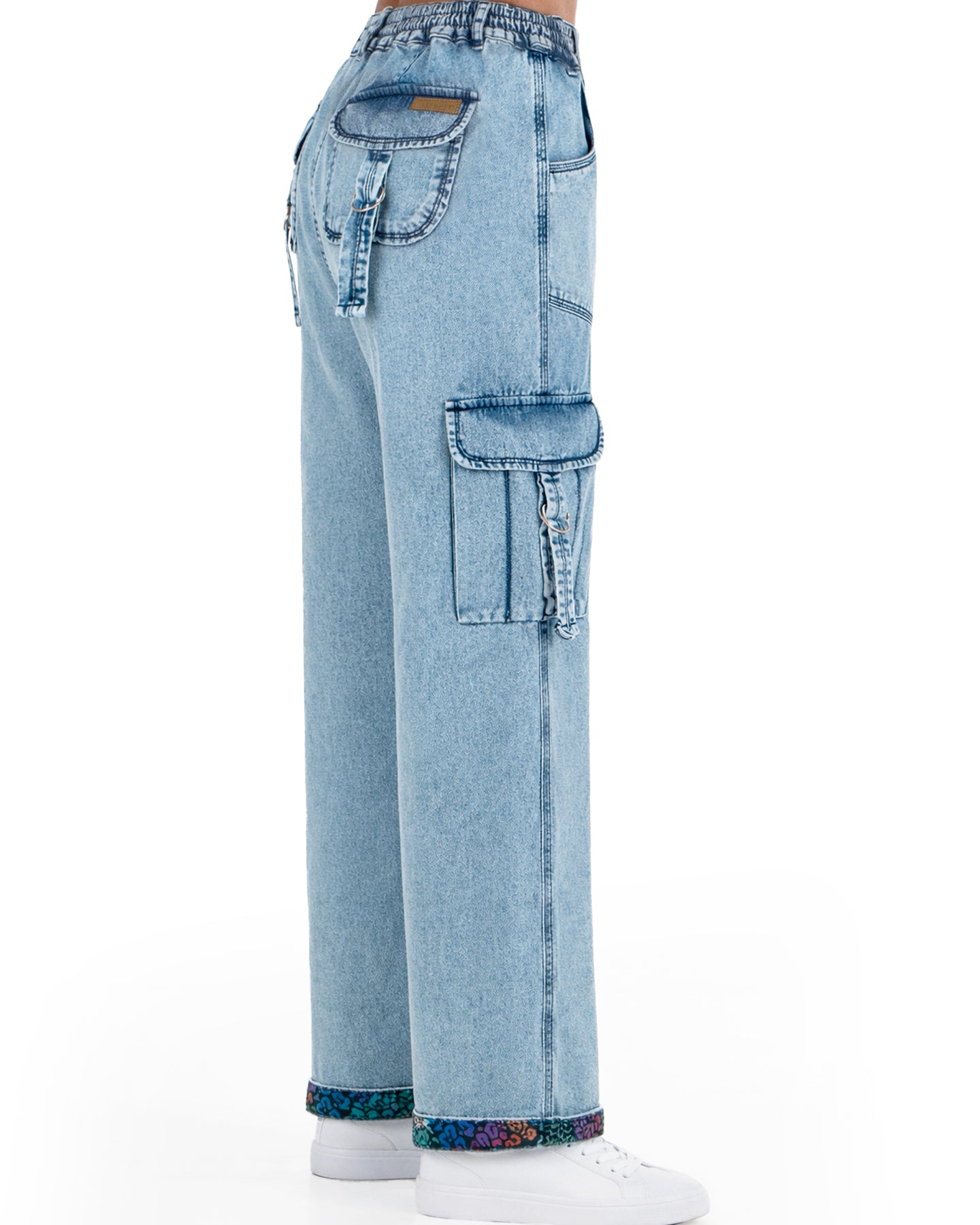 Pantalones Cargo Mezclilla 2