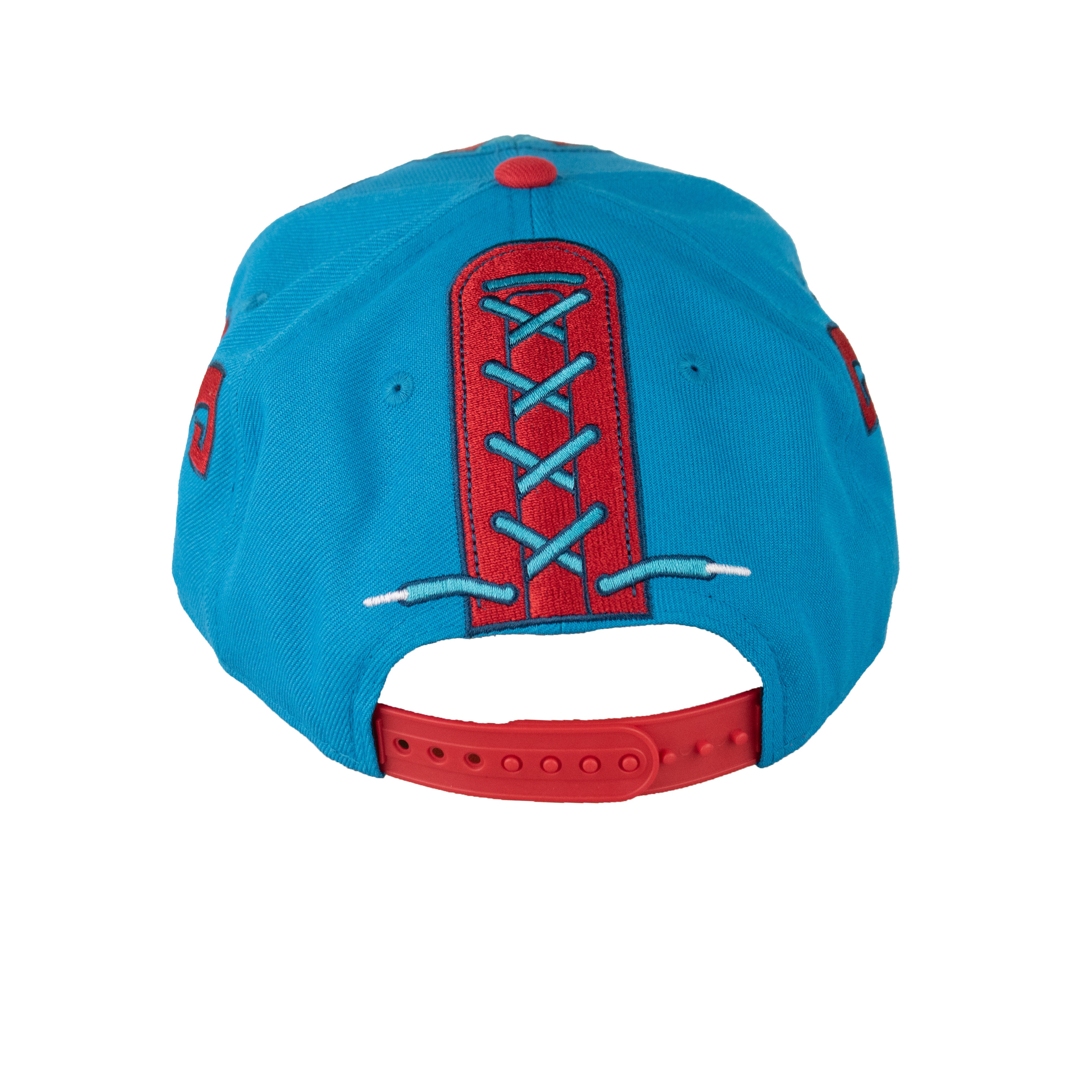 Gorra plana ¡Ay Güey! x New Era ajustable REY TÉCNICO AZUL