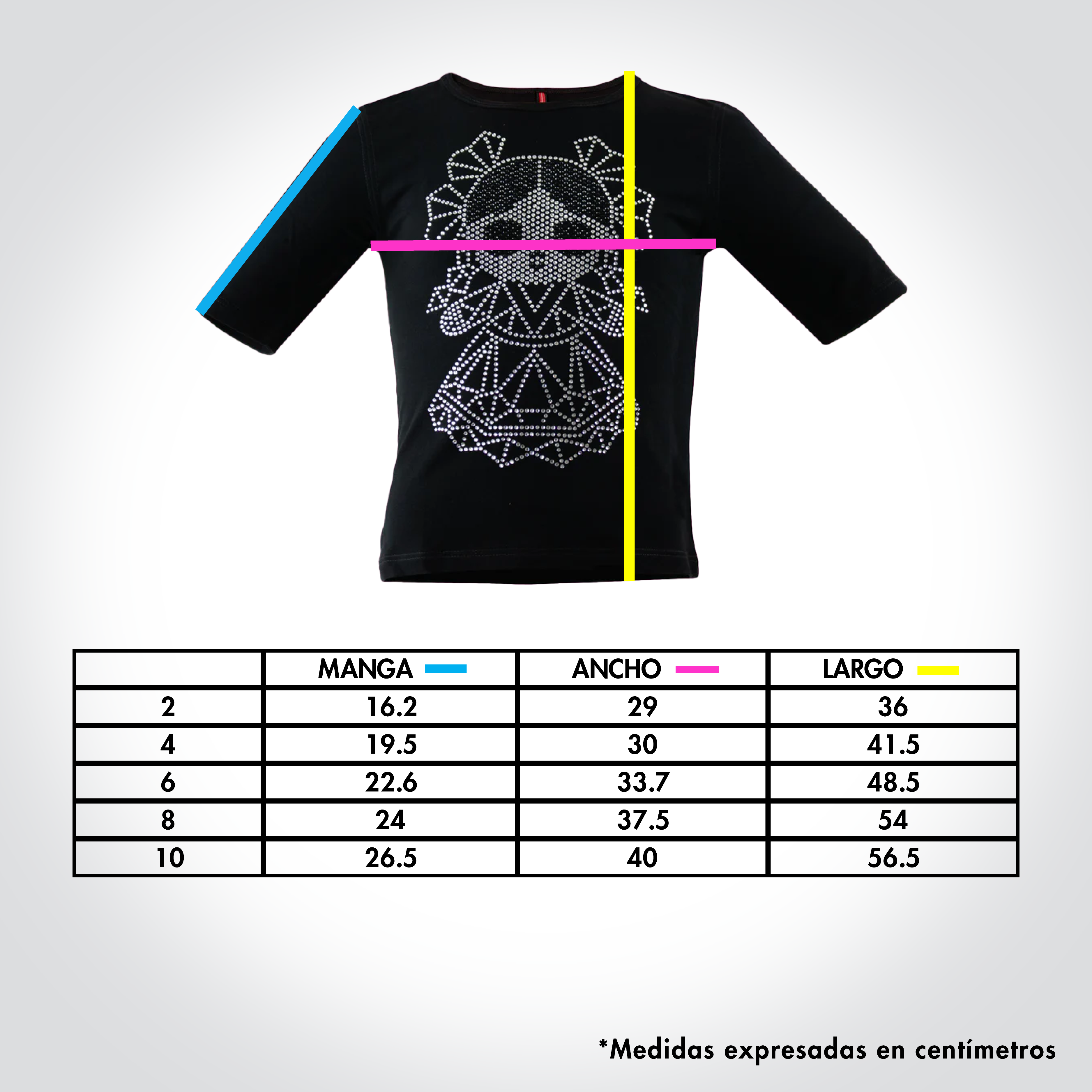 ・Playera para niña con pedrería - Modelo Petra Fifi