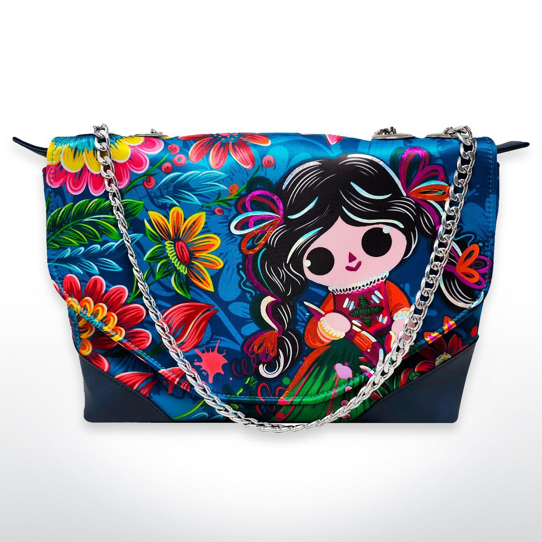Bolsa Cross con correa metálica para mujer - Colección AKETZALI