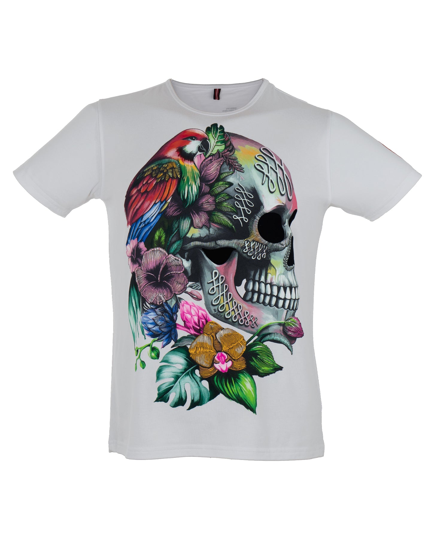 ⚡️Playera estampada con aplicación de flock negro para hombre - Modelo FANTÁSTICO