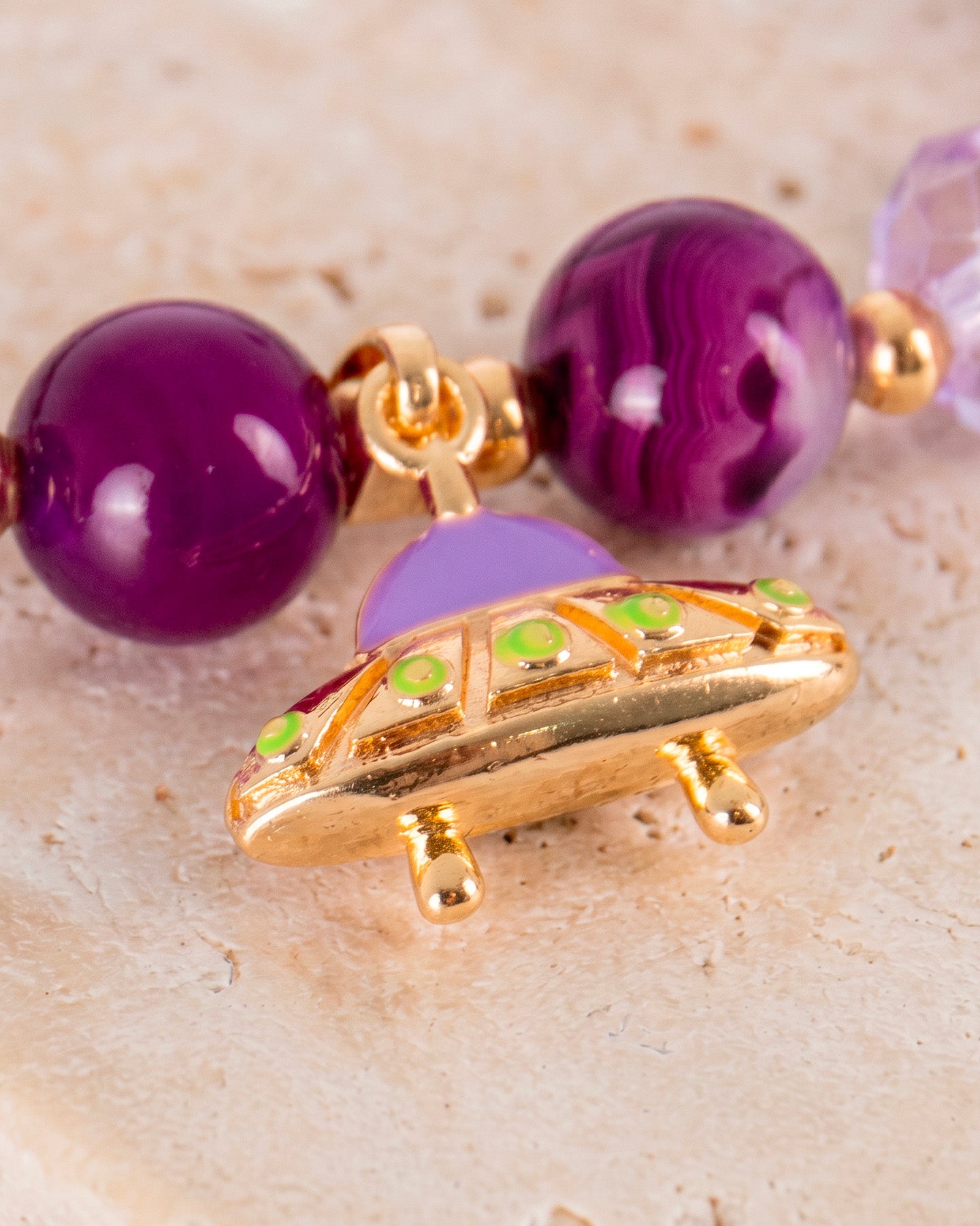Pulsera Cristal Amatista Morada