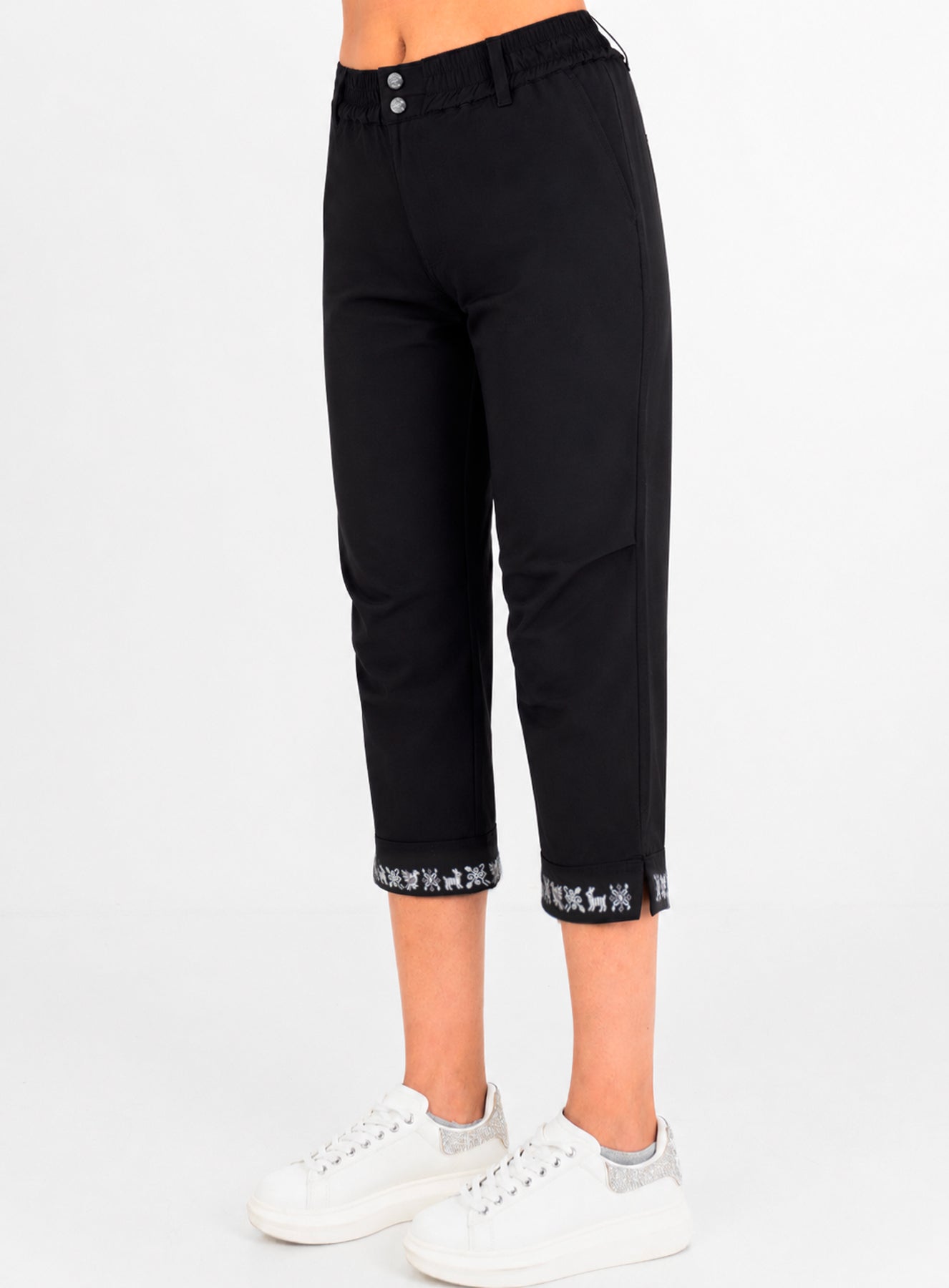 Pantalones Cargo Capri Negro - Acapulco