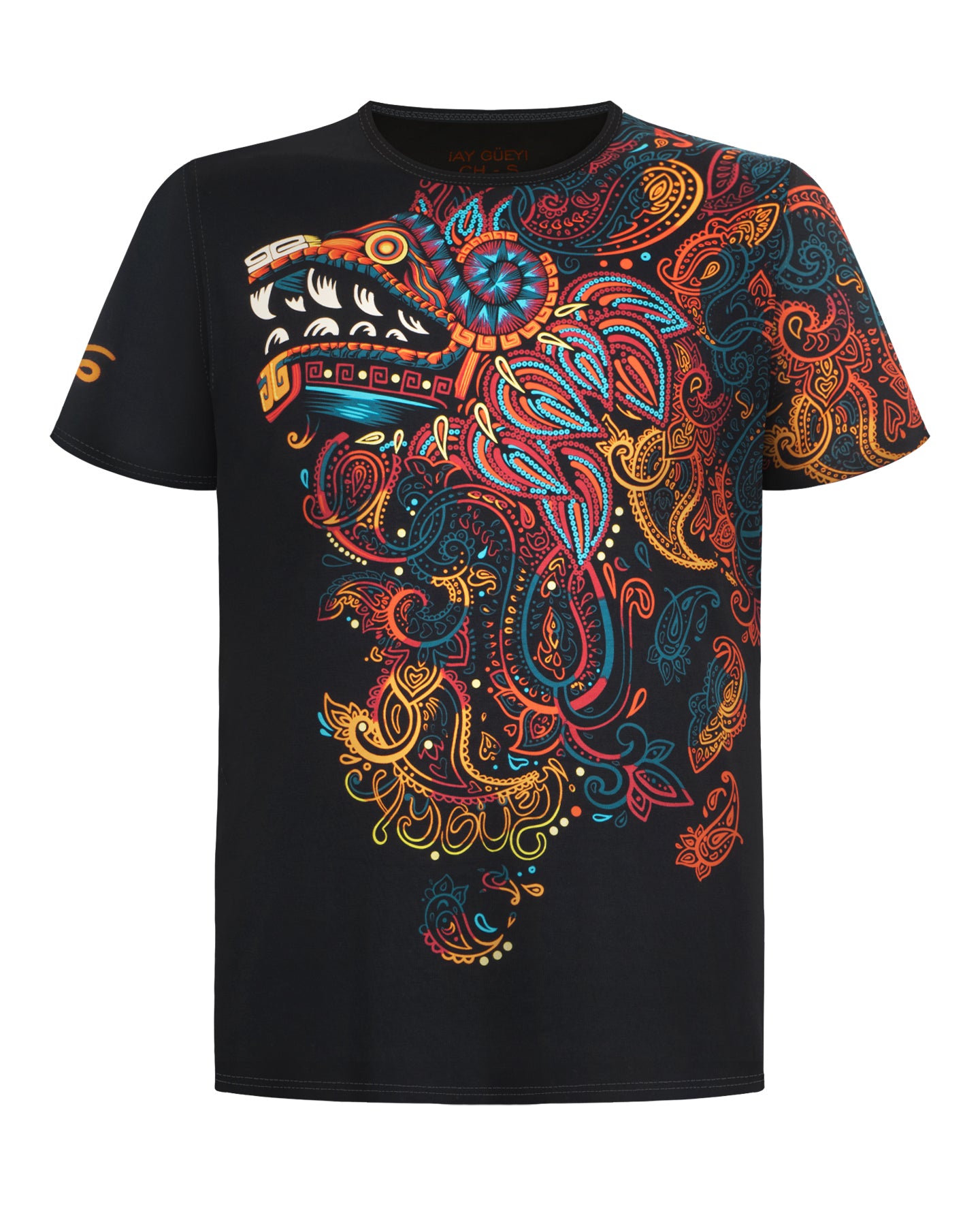 Playera con estampado asimétrico de gran formato para hombre - Modelo KETFULL