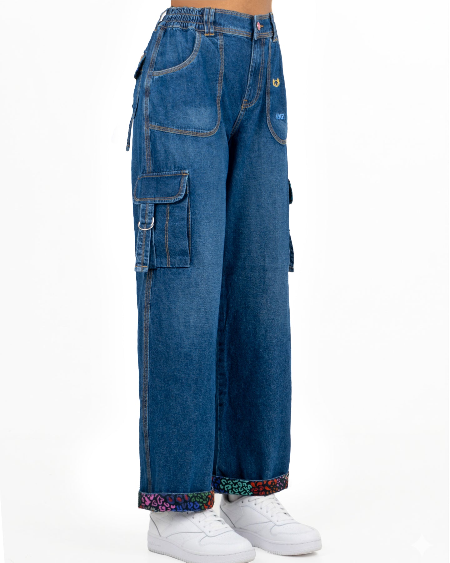 Pantalones Cargo Mezclilla 1