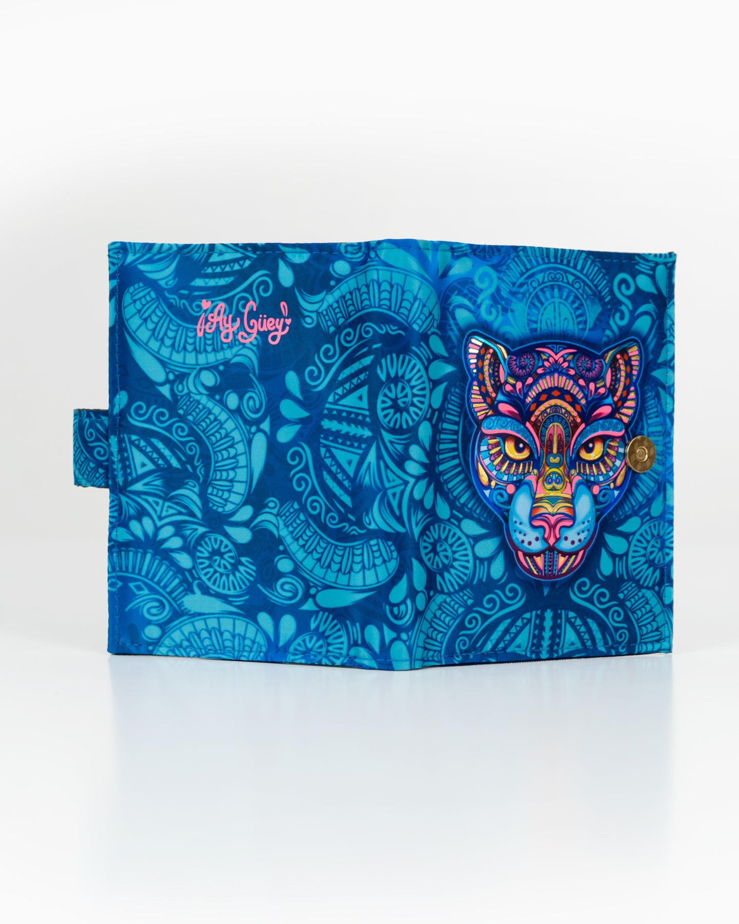 Porta Pasaporte de tela para mujer - Colección ENO-JAA TURQUESA