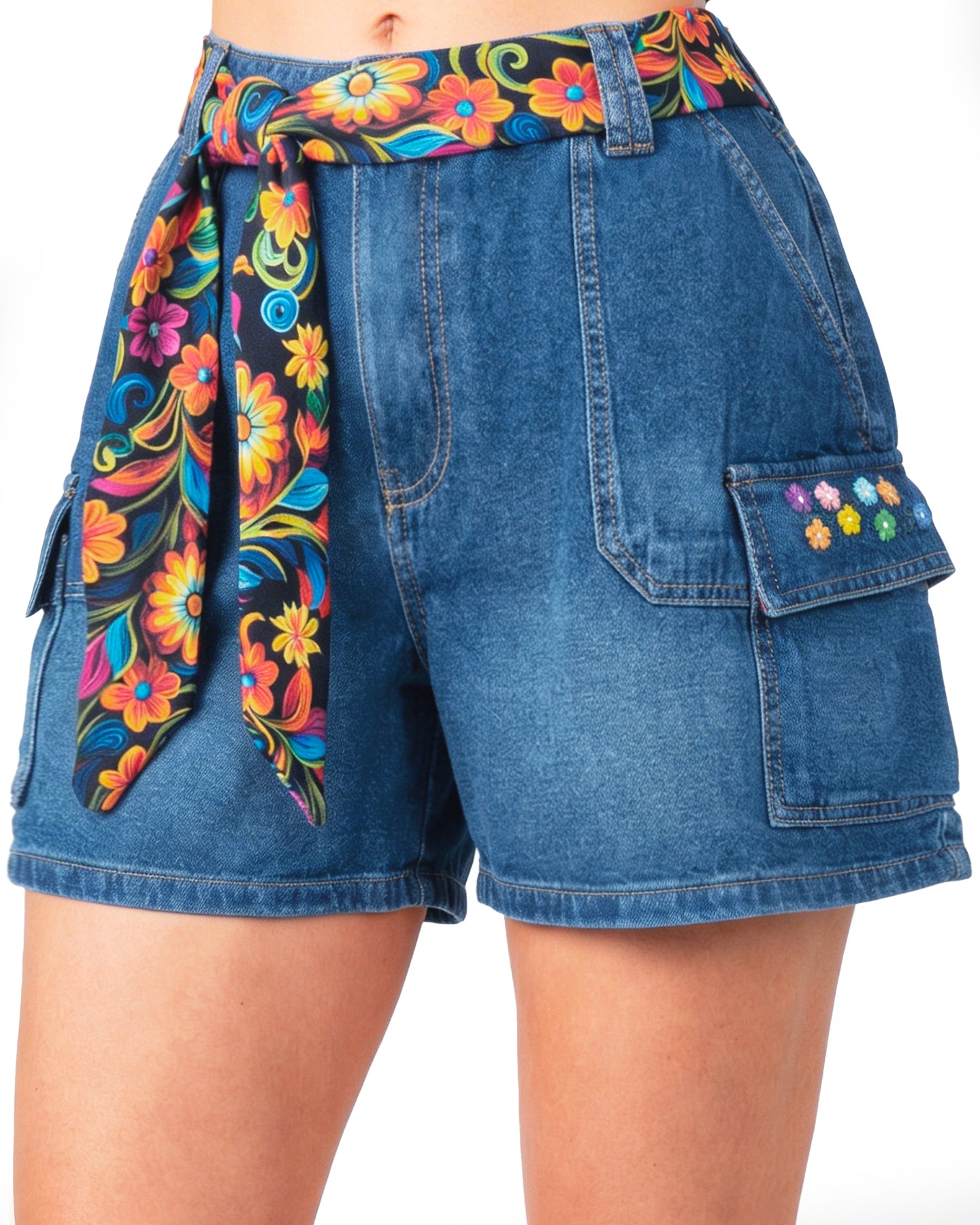 Shorts Dama Flores 1
